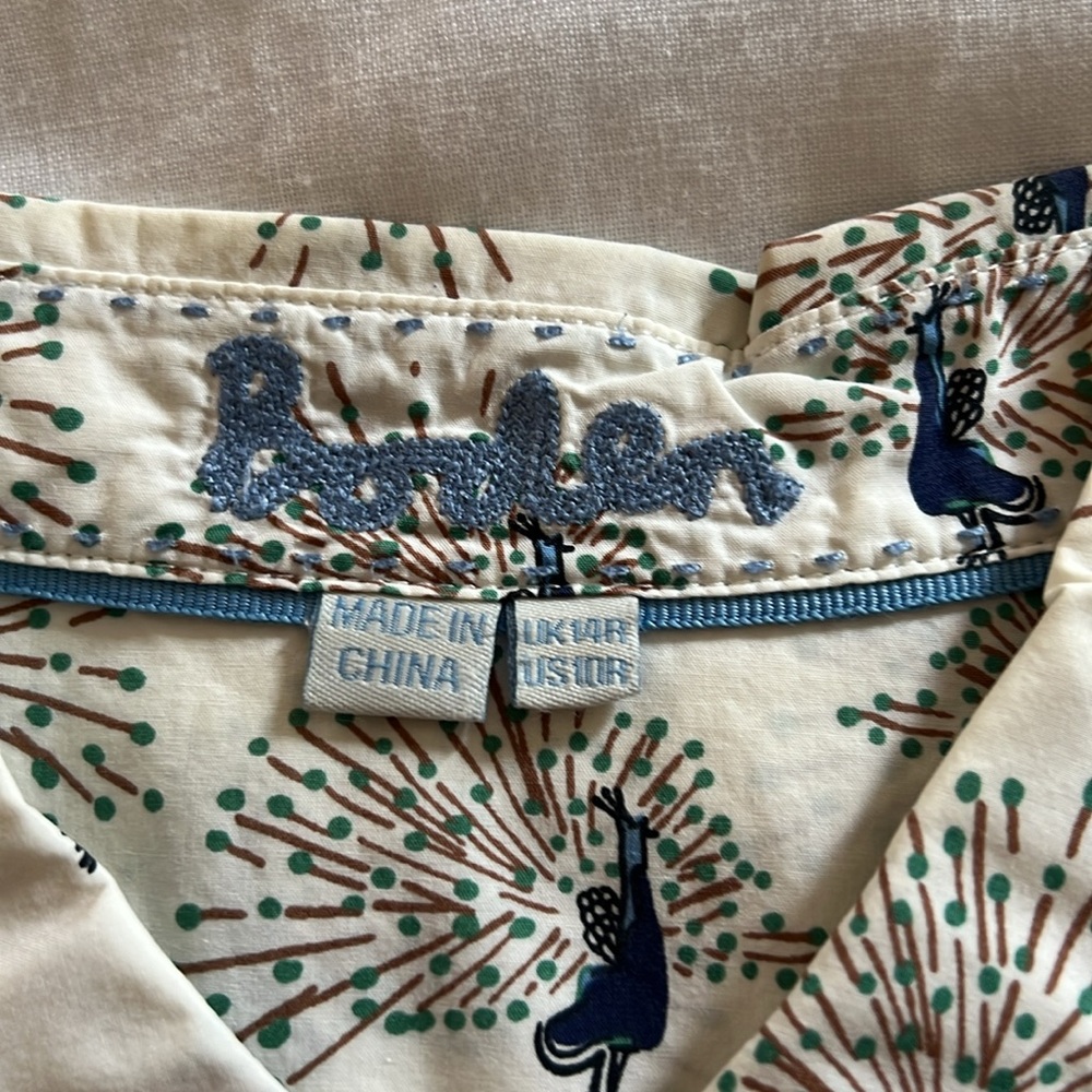 Boden peacock print shirt - Picture 4 of 9